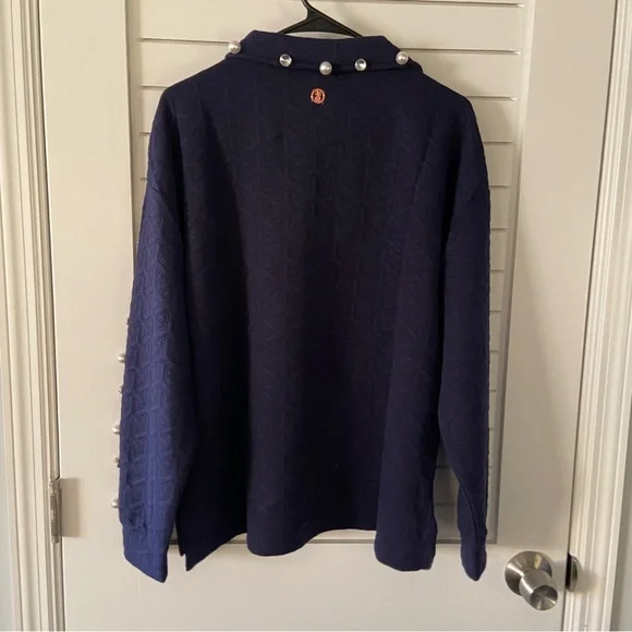 Simply Southern Winter Jewelled Quilted Top New with Tags Blue - Picture 5 of 6